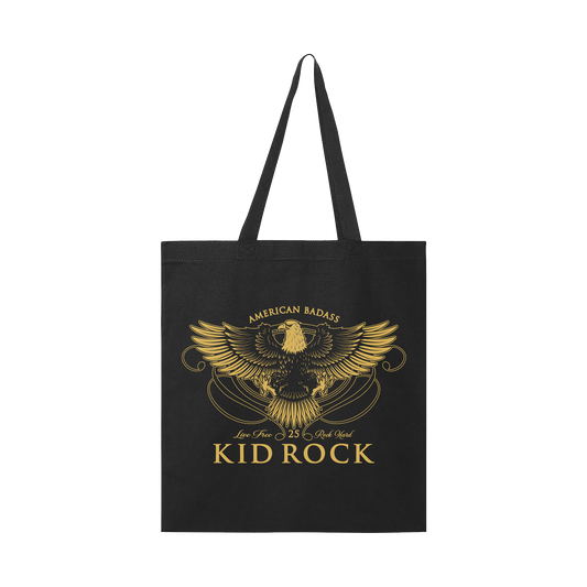 Gold Eagle Black Tote Bag