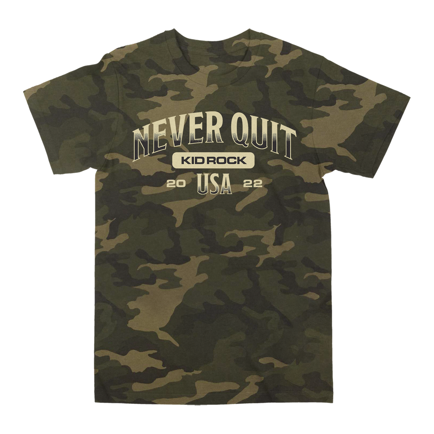 Never Quit Camo T-Shirt