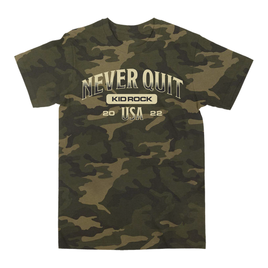 Never Quit Camo T-Shirt