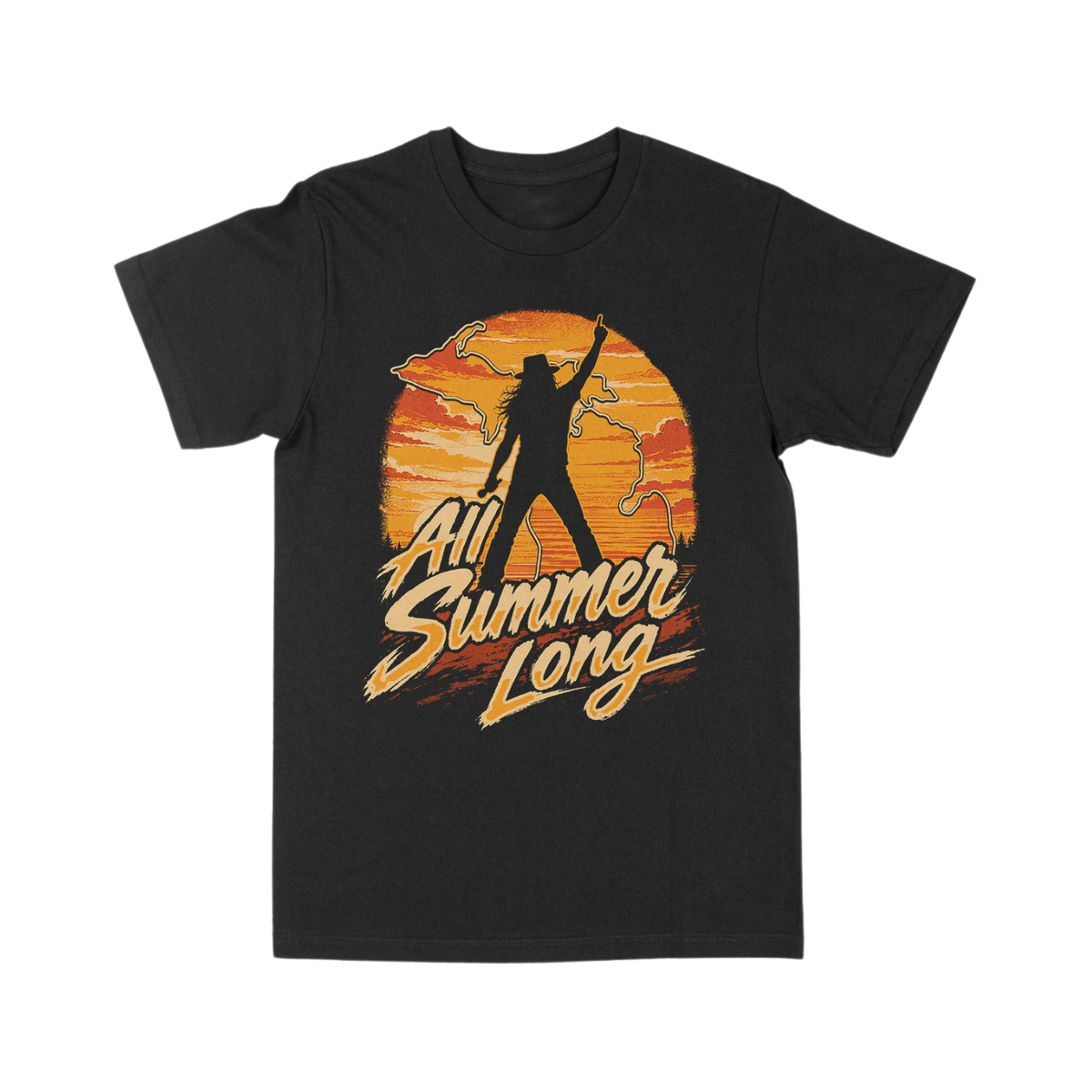 All Summer Long Black Tee