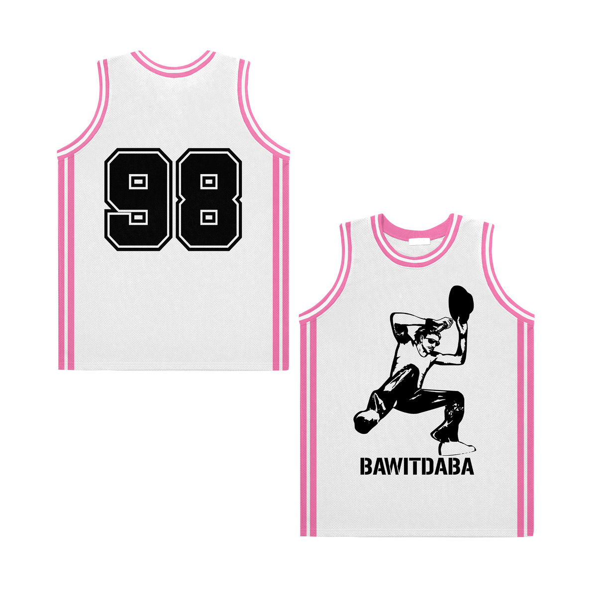 Bawitdaba White/Pink Jersey