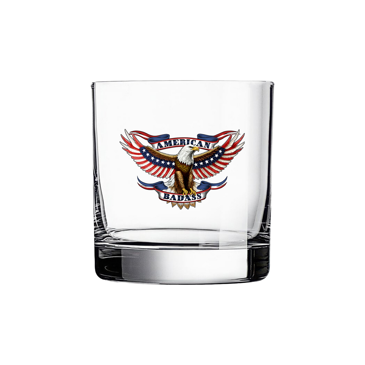 American Badass Rocks Glass