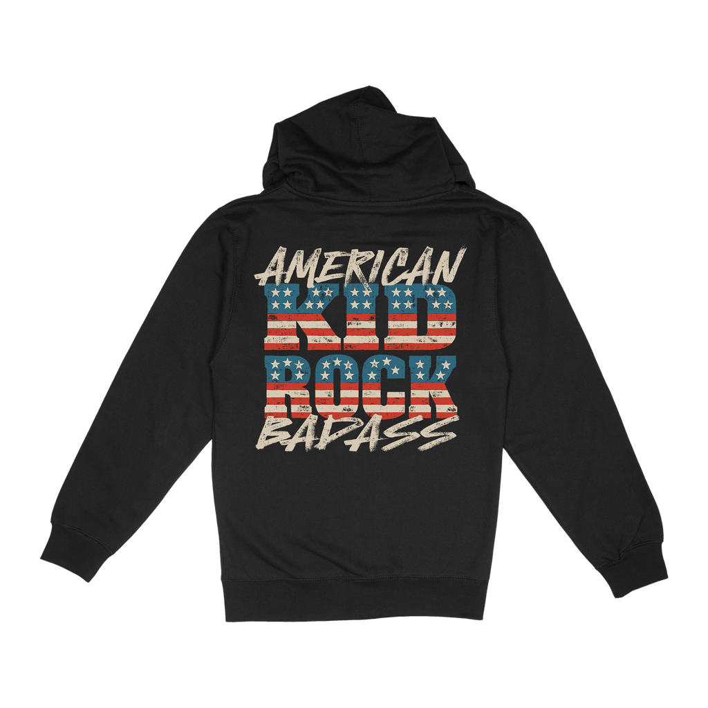 Flag Blocks Black Zip Hoodie