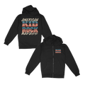Flag Blocks Black Zip Hoodie