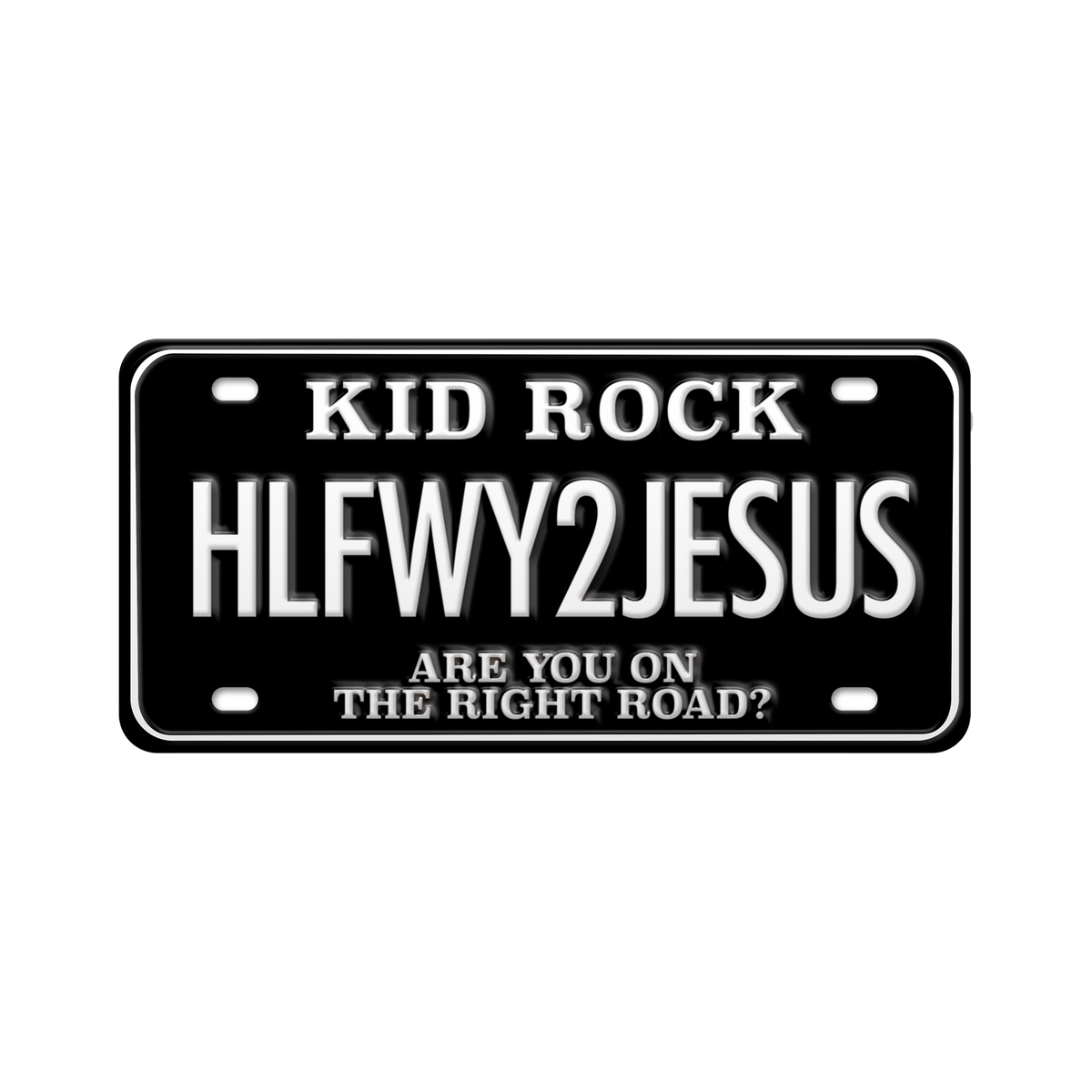 HLFWY2JESUS Black License Plate