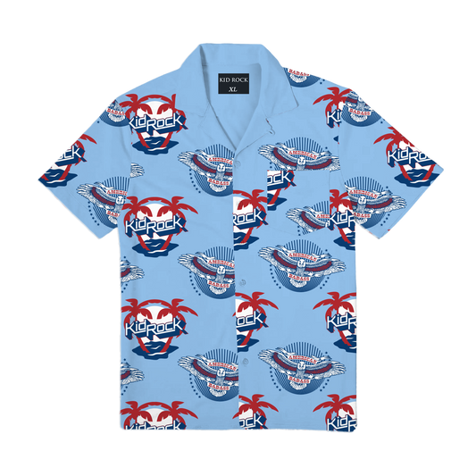 Free Vacation Blue Hawaiian Shirt
