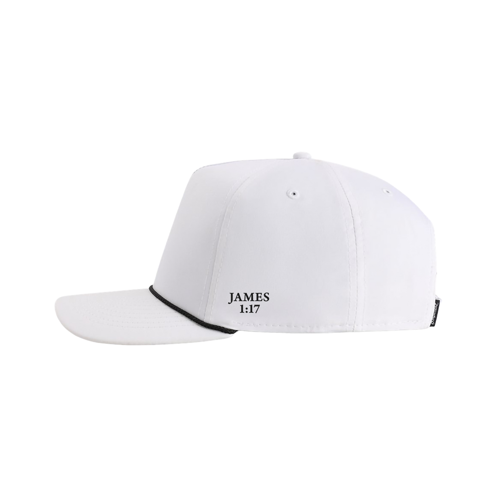 Jesus is King Cross White Hat