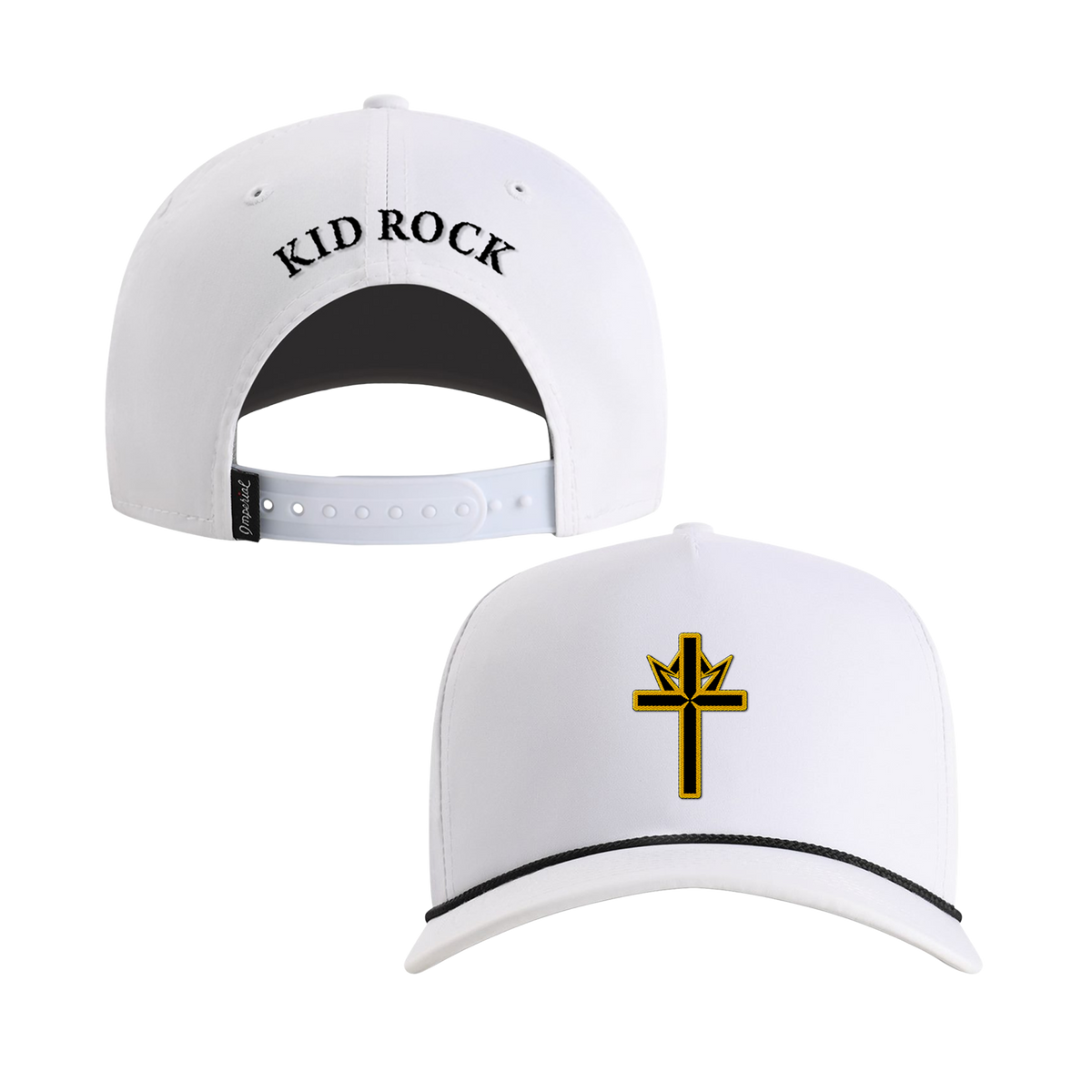 Jesus is King Cross White Hat