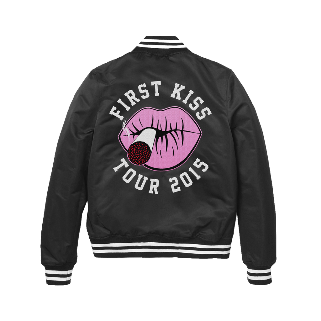 First Kiss Black Satin Jacket