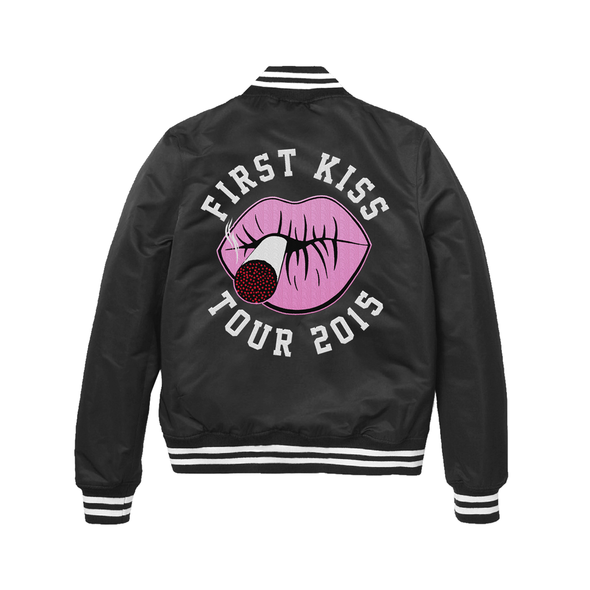 First Kiss Black Satin Jacket