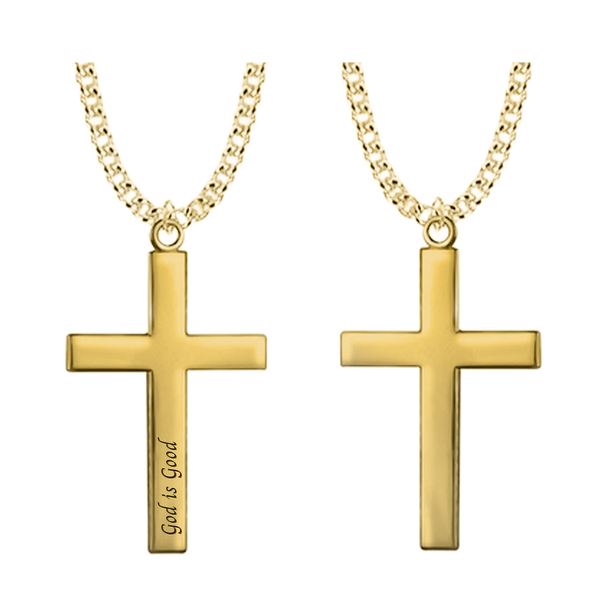 God is Good Gold Cross Necklace