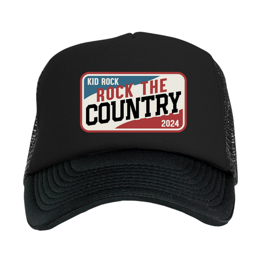 Rock The Country Black Trucker Hat