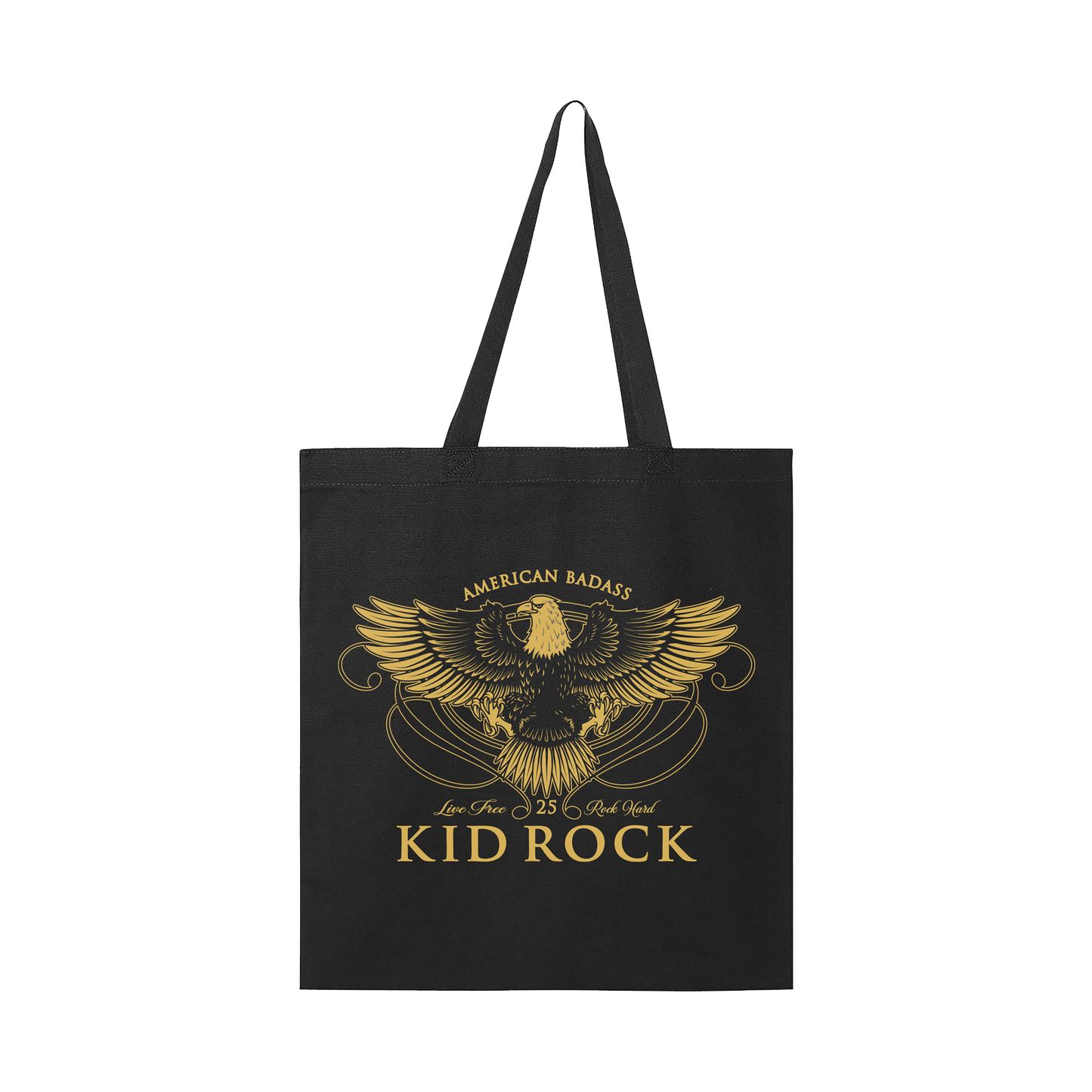 Gold Eagle Black Tote Bag