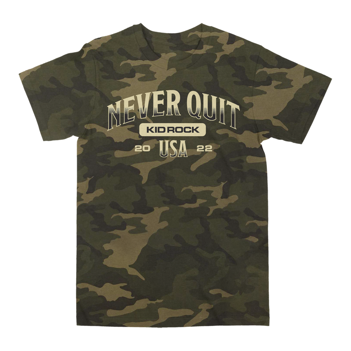 Never Quit Camo T-Shirt